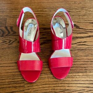 Michael Kors red strappy heel